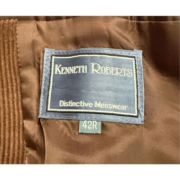 Kenneth Roberts Men’s Brown Corduroy Blazer Elbow Patches Sz. 42R - Picture 6 of 7